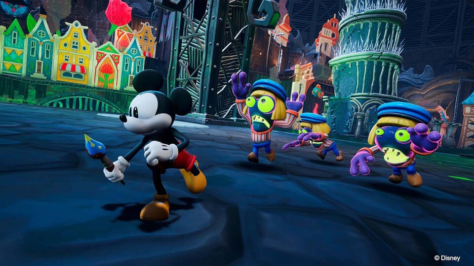 Gegen diese knuffigen Gegner müsst ihr in Disney Epic Mickey: Rebrushed kämpfen.