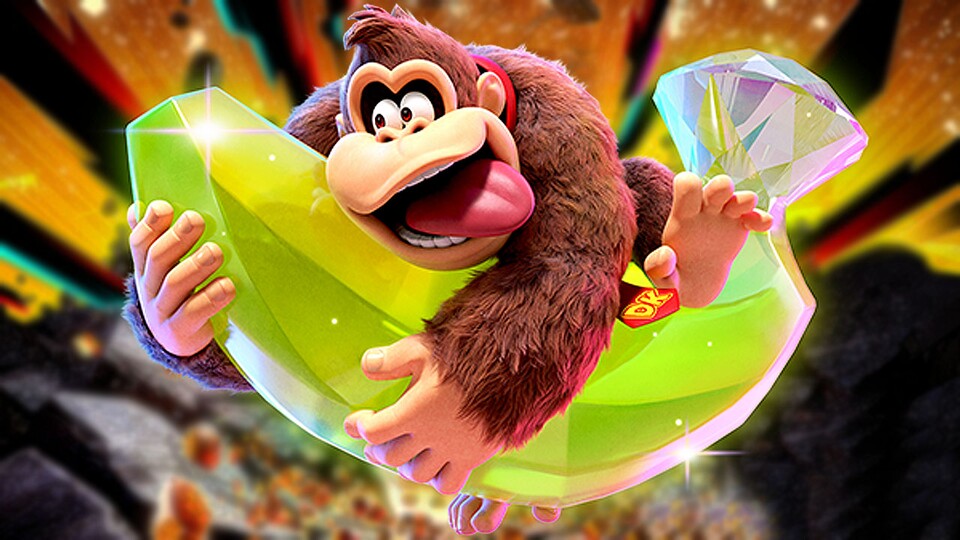 Donkey Kong liebt goldene Bananen. Glücklicherweise gibt es in Bananza jede Menge davon.