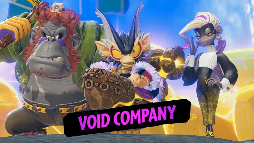 Das sind die Anführer der Void Company: Grumpy Kong, Void Kong, Poppy Kong