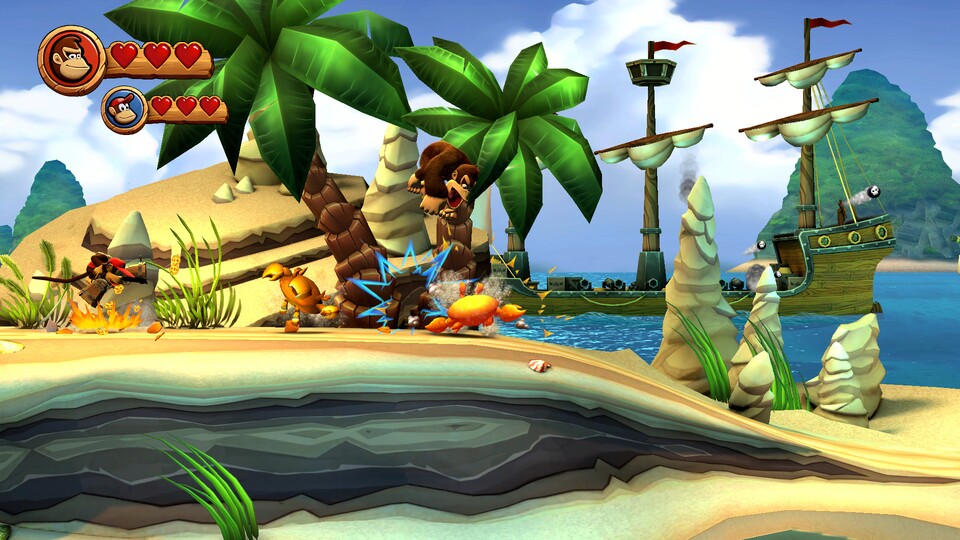 Die bunten Level von Donkey Kong Country Returns machen auf der Switch noch genauso viel Spaß wie auf der Wii.