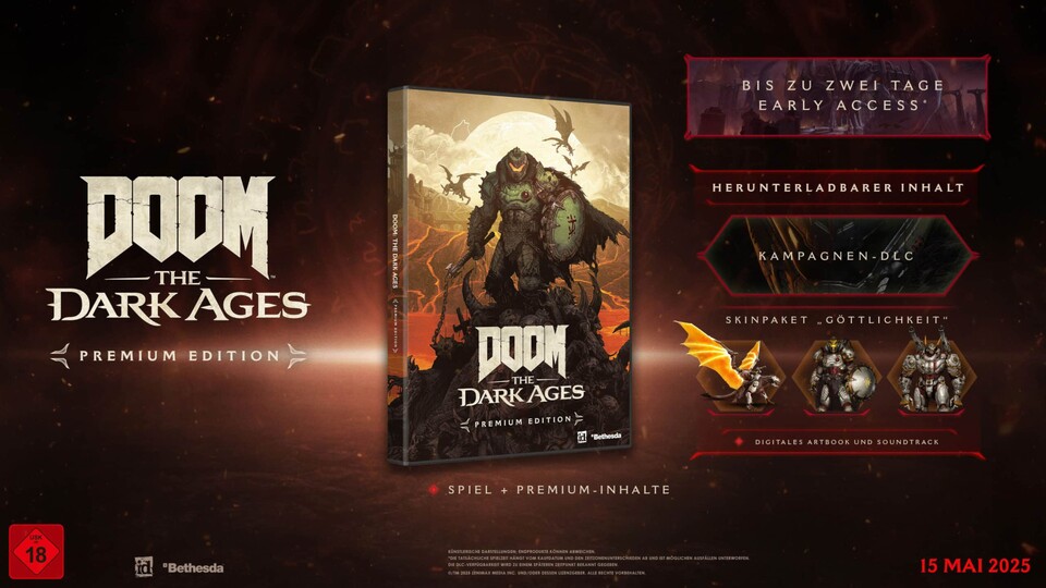 Die Doom: The Dark Ages Premium Edition bietet noch mehr als Early Access und den Kampagnen-DLC.