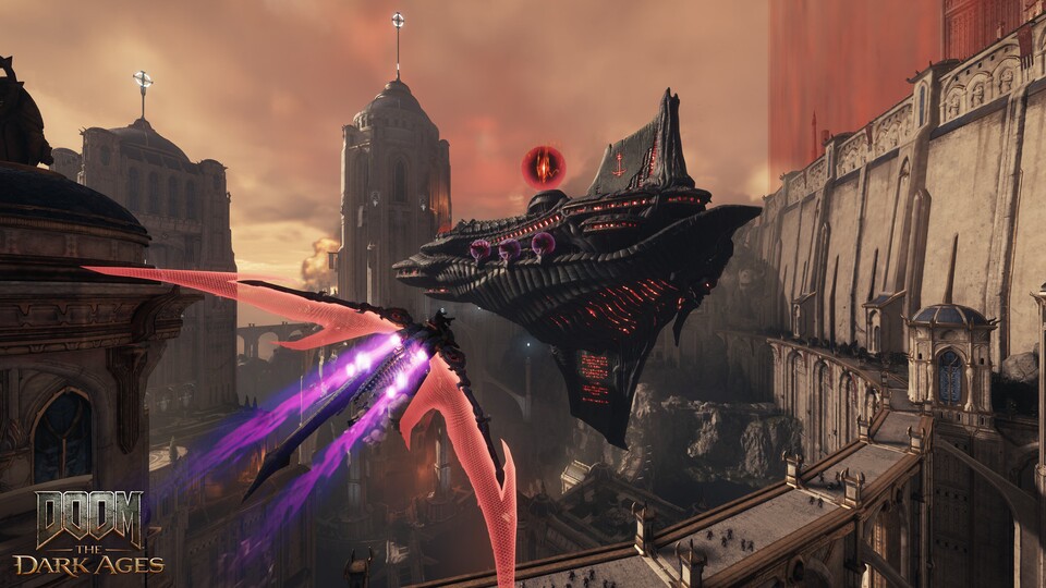 Doom: The Dark Ages lässt euch ab und zu sogar auf den Rücken eines Drachen steigen.
