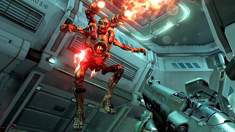 Doom bietet im Mehrspieler genauso brutale Action wie in der Kampagne, Dämonen sind Powerups die den Spieler besonders stark machen.