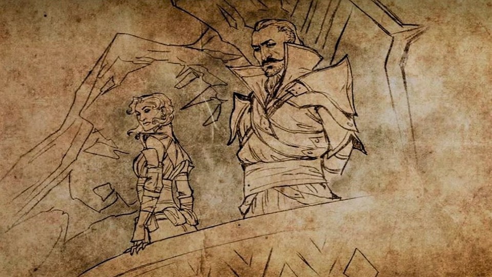 Einer der wenigen Menschen in Tevinter, denen Dorian vertraut: Maevaris. Im Epilog vom Dragon Age: Inquisition DLC “Eindringling” stehen beide auf einem Balkon und blicken hinab.