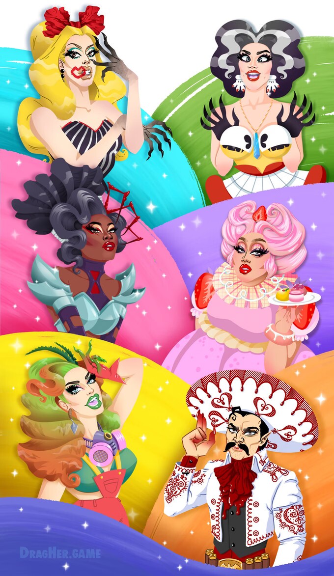 Das sind die ersten Drag-Artists, die als Kämpfer*innen im Spiel sind.