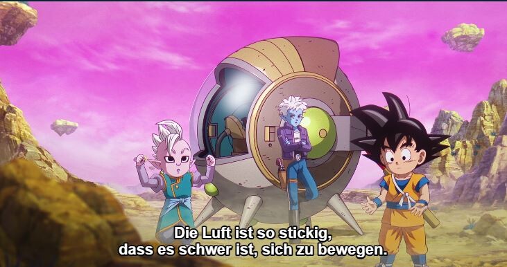 Das Atmen ist im Dämonenreich problemlos möglich, sich bewegen fällt durch die Luft jedoch schwerer. (Quelle: Toei Animation)