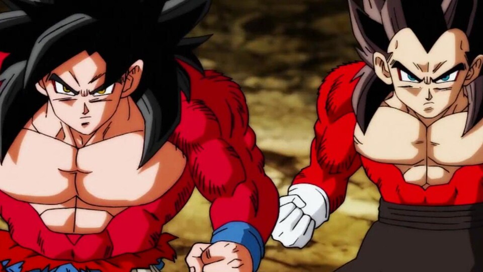 Super Dragon Ball Heroes trumpft mit Doppel-Son Goku und Vegeta auf, die gemeinsam eine ganz besondere Attacke starten.