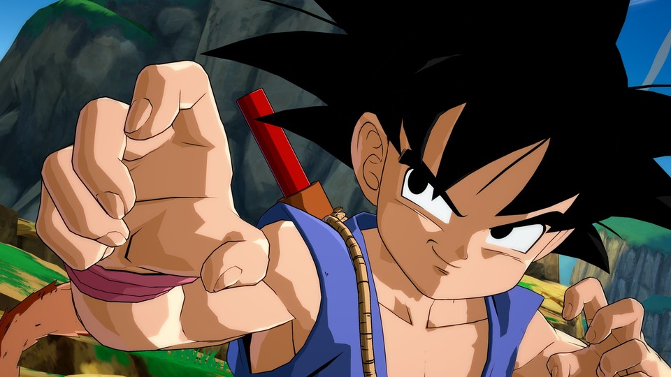 Kid Goku wird seiner Dragon Ball GT-Vorlage gerecht und verwandelt sich auch in den vierfachen Super-Saiyajin.