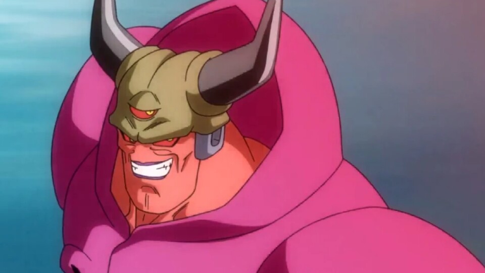 Majin Ozotto taucht im Anime von Super Dragon Heroes auf und bereitet sich auf seine fiesen Machenschaften vor. (Bild: © Toei Animation)