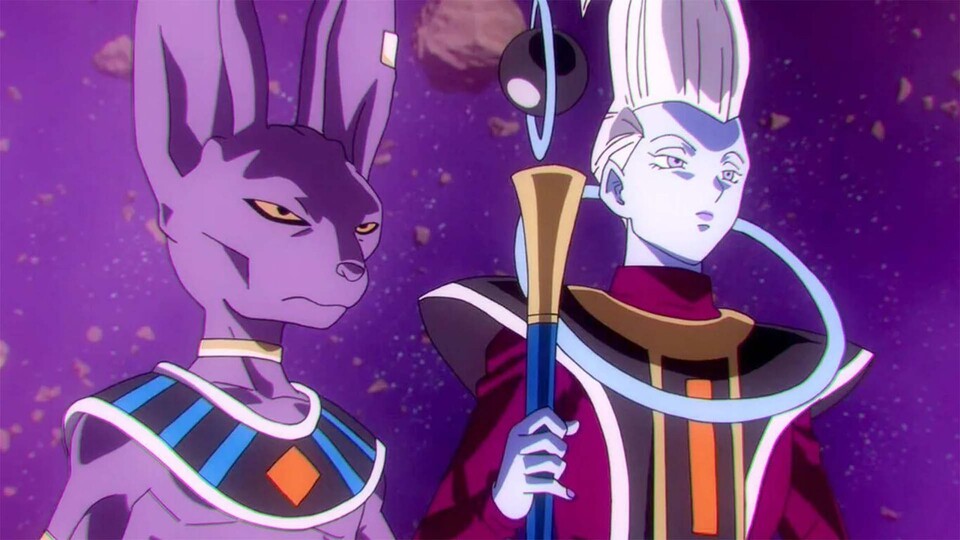 Beerus und Whis aus Dragon Ball Super. © Toei Animation