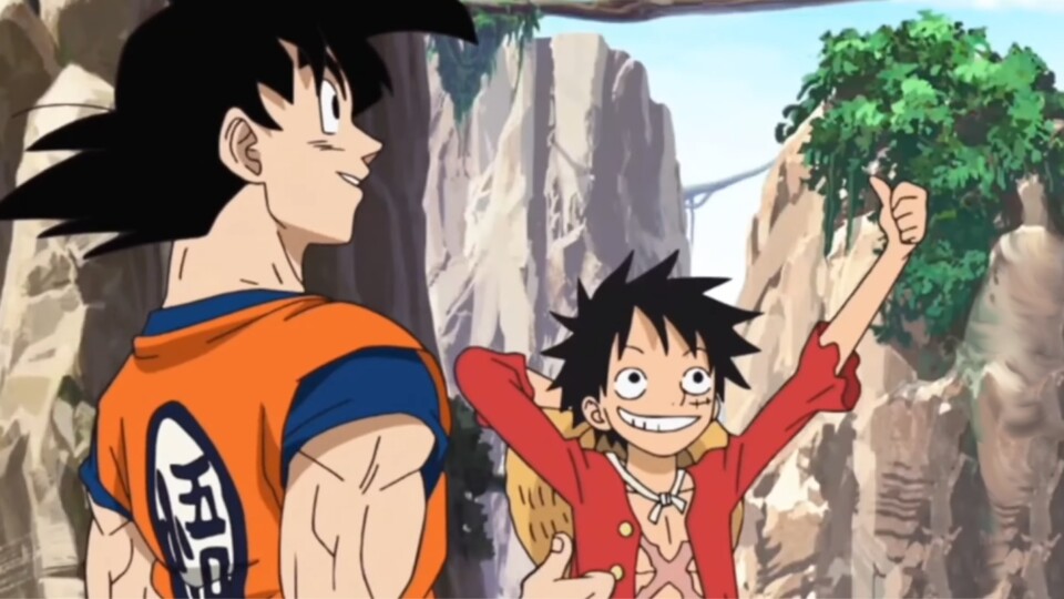 Son Goku und Ruffy haben sich einst den Bildschirm mit einem dritten Anime-Helden geteilt. (Bild: © Shueisha Toei Animation)