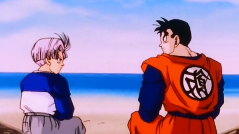 In einer anderen Zeitlinie stehen sich Son Gohan und Trunks deutlich näher als im Original. (Bild: © Akira Toriyama Shueisha, Toei Animation)