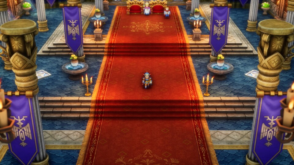 Im ersten Dragon Quest seid ihr noch allein unterwegs, im Nachfolger habt ihr dann drei Helden.