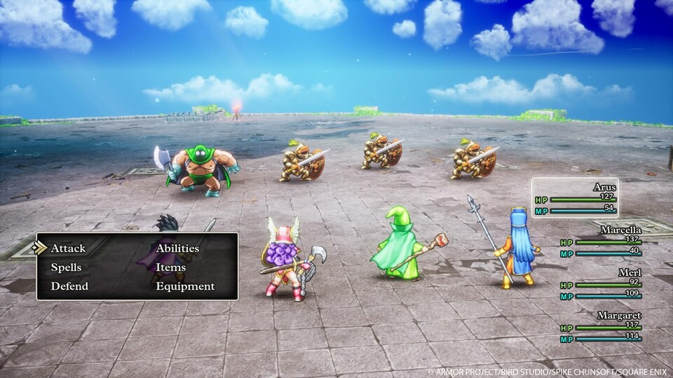 Ich liebe die coolen rundenbasierten Kämpfe, die typisch für die Dragon Quest Spiele sind!