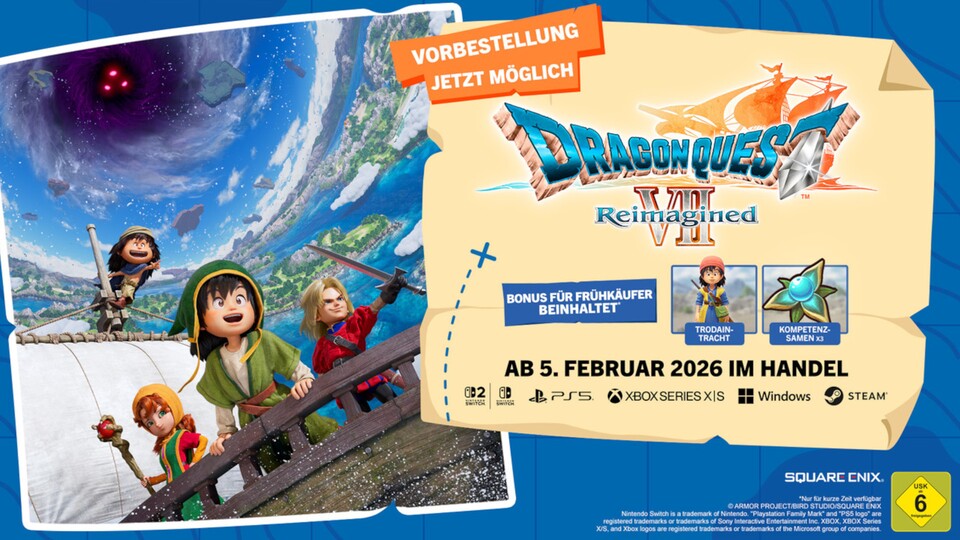 Dragon Quest 7 Reimagined: Hier seht ihr die Pre-Order-Boni.