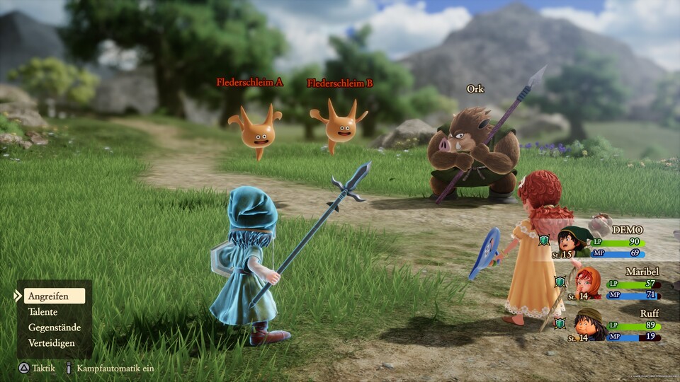 Die rundenbasierten Kämpfe in Dragon Quest 7 sind sehr klassisch und nur selten fordernd.