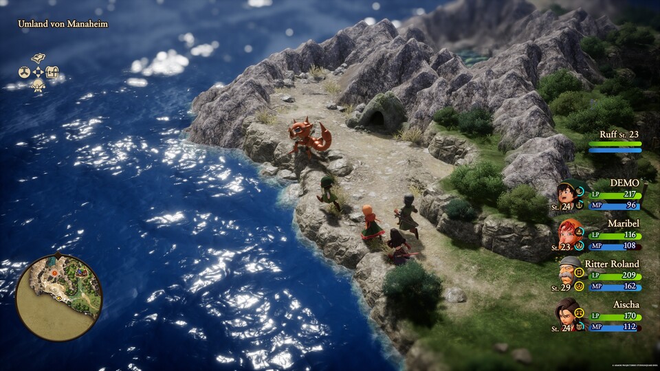 Vor den Monstern könnt ihr mit etwas Geschick gut davonlaufen. Zufallskämpfe gibt es nicht.