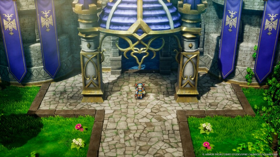Im ersten Dragon Quest seid ihr noch als einsamer Held unterwegs.