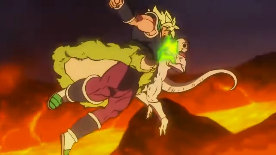 Broly greift ohne zu zögern Freezer an, obwohl er zuvor noch gegen Goku und Vegeta gekämpft hat. (Bild: © Bird Studio, Shueisha Toei Animation)