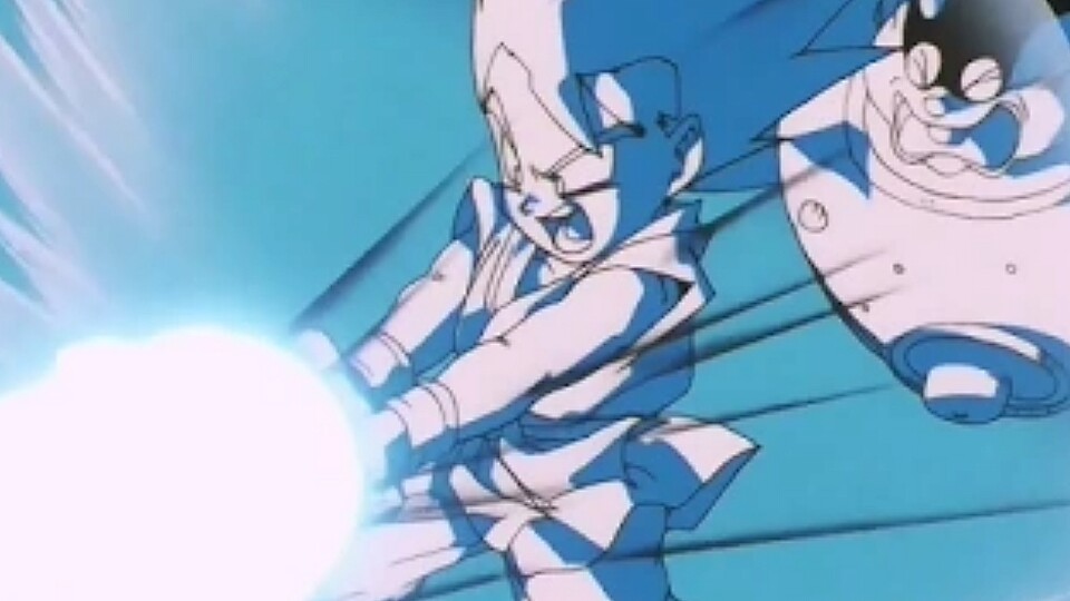Goku bricht die Dimensionswand in Sugorokus Raum. (Bild: © Toei Animation)