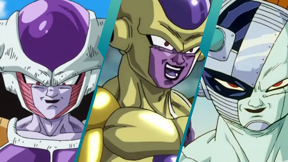 Freezer in all seinen Formen und neuen transformationen von Dragon Ball Z bis Super. (Bild: © Toei Animation)