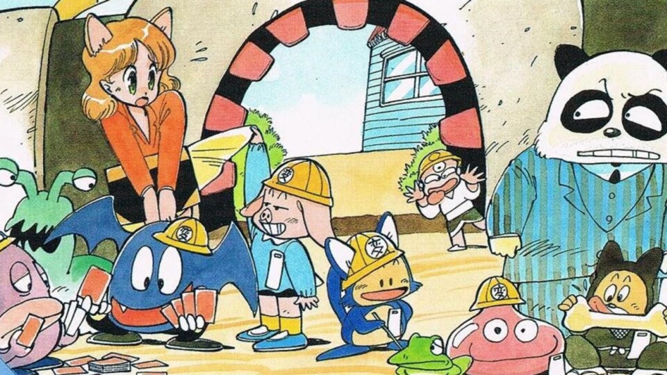 Oolong und Puar besuchten mit anderen ungewöhnlichen Lebewesen die Gestaltwandler-Akademie. (© Akira Toriyama, Shueisha Toei Animation)