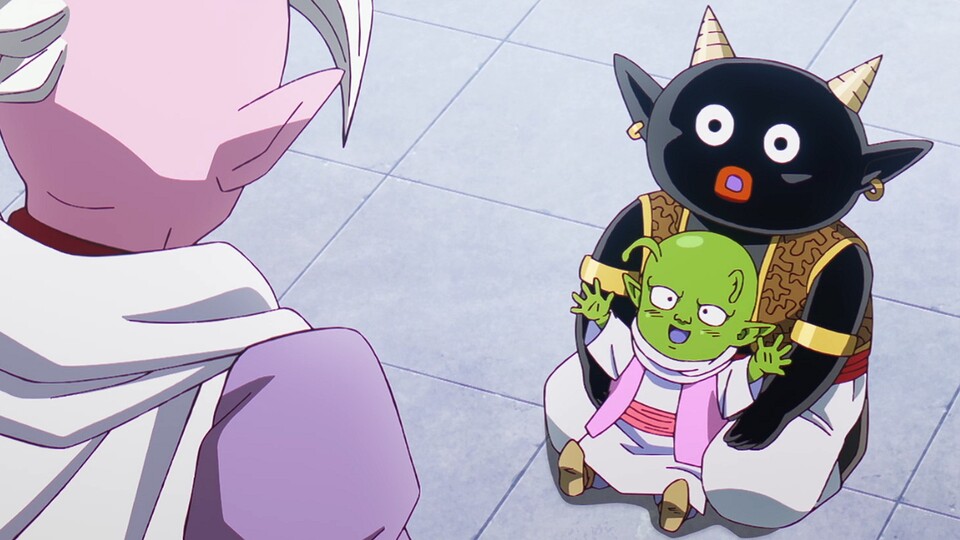 Mr. Popo hat nicht nur spitze Ohren wie die restlichen Einwohner der Dämonenwelt, sondern auch Hörner. (Bild: © Bird Studio Shueisha, Toei Animation)