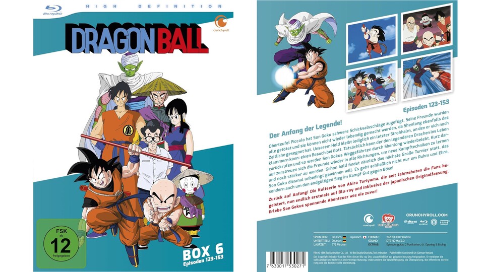 Mit Volume 6 bekommt ihr die letzten 31 Episoden der Dragonball-Serie, und zwar inklusive der japanischen Originalfassung.