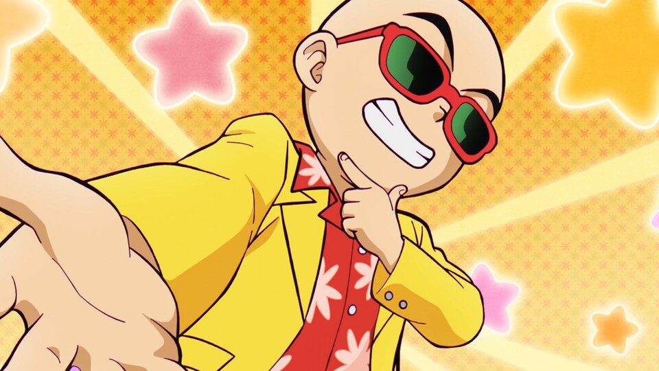 Der junge Muten Roshi genießt seinen neuen Körper und gönnt sich einen neuen Look. (Bild: © Toei Animation)