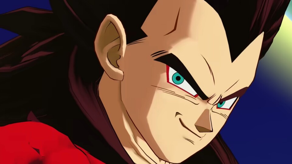 Super-Saiyajin 4 Vegeta ist ziemlich stolz darauf, wie er auf die Final Shine-Attacke gekommen ist. (© Bandai Namco)