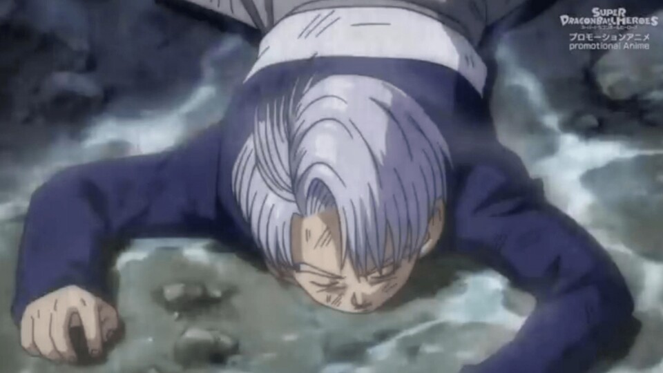 In einer alternativen Version von Zukunfts-Gohans- und Cells-Zeitlinie wurde Trunks von den Cyborgs getötet, nicht Gohan. (© Bird Studio, Shueisha Toei Animation)