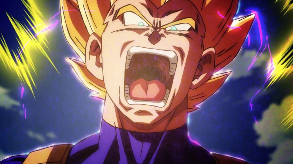 Vegeta legt sich mit Beerus an! (© Akira Toriyama, Shueisha Toei Animation)