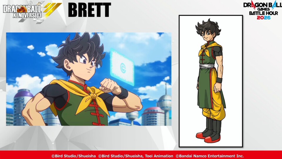 Brett ist ein neuer Charakter, der von Akira Toriyama entworfen wurde. (© Akira Toriyama Bandai Namco)
