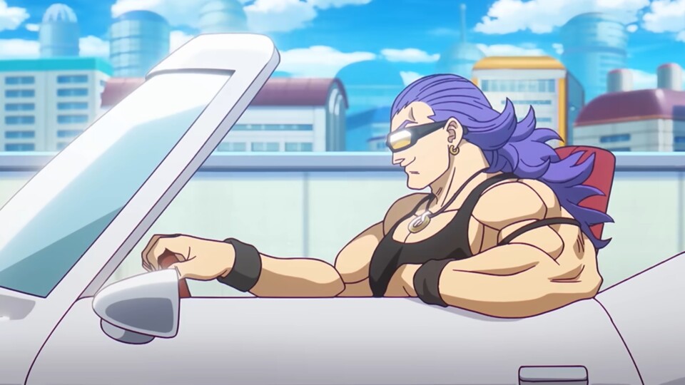 Der mysteriöse Autofahrer könnte vielleicht mit Broly verwandt sein. (© Akira Toriyama Bandai Namco)