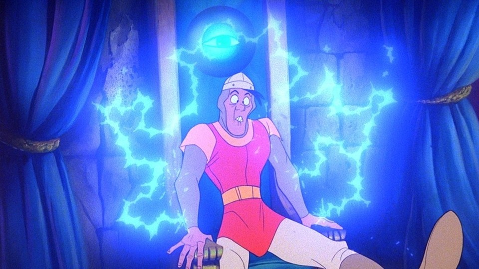 Im Original-Dragon's Lair versucht der Ritter Dirk the Daring, die Prinzessin Daphne zu retten und kämpft dabei gegen einen Drachen sowie Zauberer.