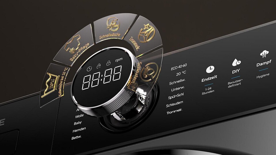 Drehknopf und One-Touch sorgen für eine ultra-intuitive Bedieung der Waschmaschine.