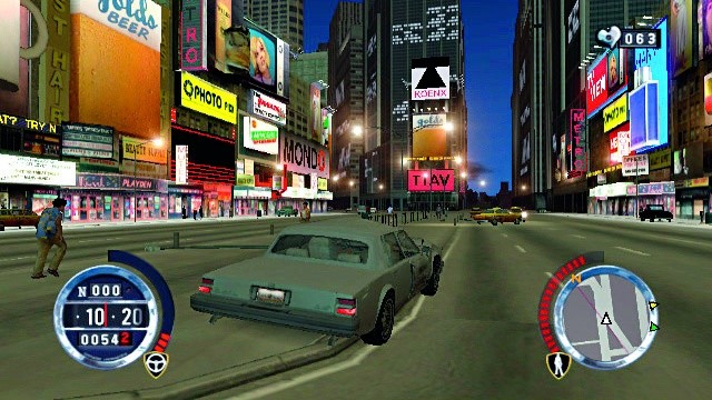 Die Lichter der Großstadt: Der Times Square, das Herz von New York, ist durch die vielen Reklametafeln in der Nacht hell erleuchtet - so wie das Original. (Xbox)