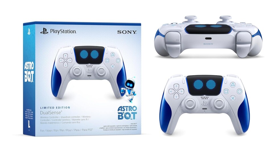 Die Astro Bot Limited Edition des DualSense-Controllers fängt den Look der niedlichen kleinen Roboter aus dem Spiel perfekt ein.