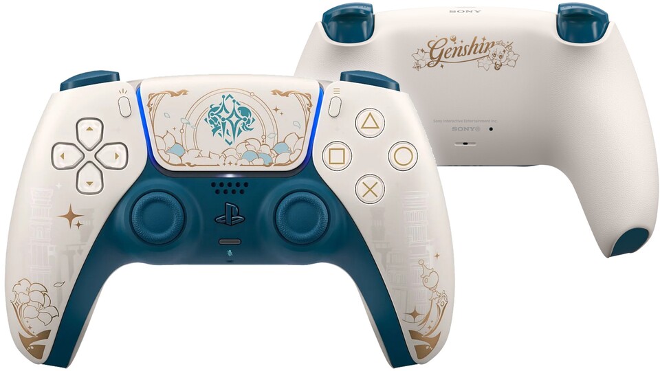 Vor allem die Vorderseite der DualSense Limited Edition ist reich verziert, wirkt aber trotzdem elegant.