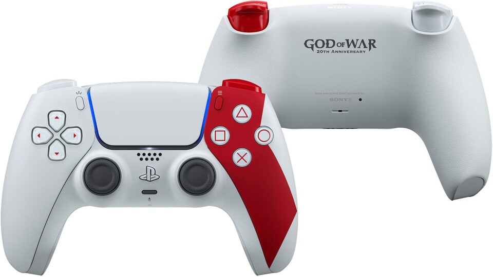 Das schlichte Design der neuen DualSense Limited Edition imitiert den Look von Kratos.