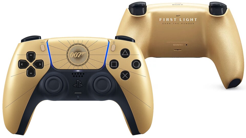 Die neue DualSense Limited Edition bietet von beiden Seiten goldenen Glanz.