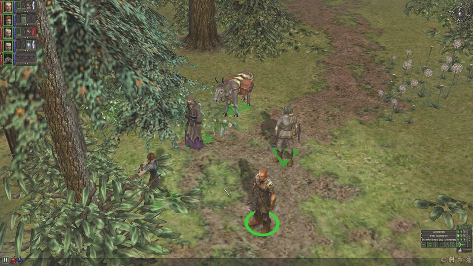 In Dungeon Siege konnten wir Esel in unsere Gruppe packen, die ein Extra-Inventar boten (Quelle: PC Games)