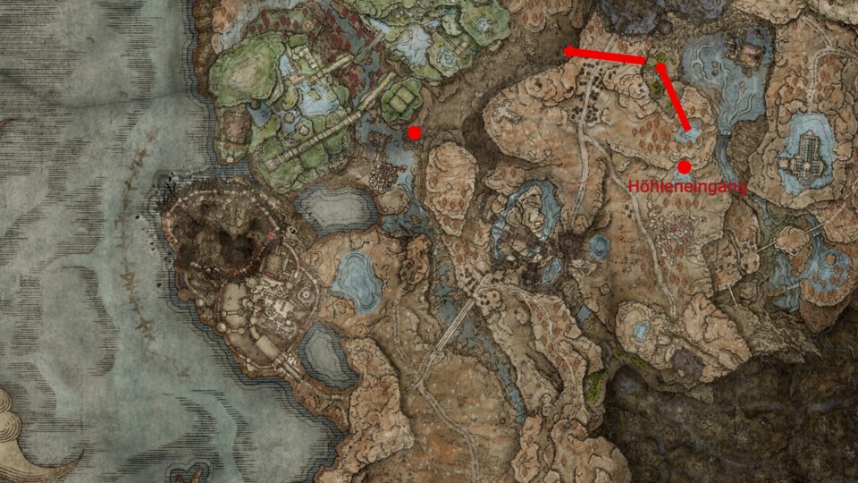 Anche la porzione successiva della mappa è in qualche modo nascosta.  Puoi raggiungerlo attraverso una grotta a Scadu Altus.
