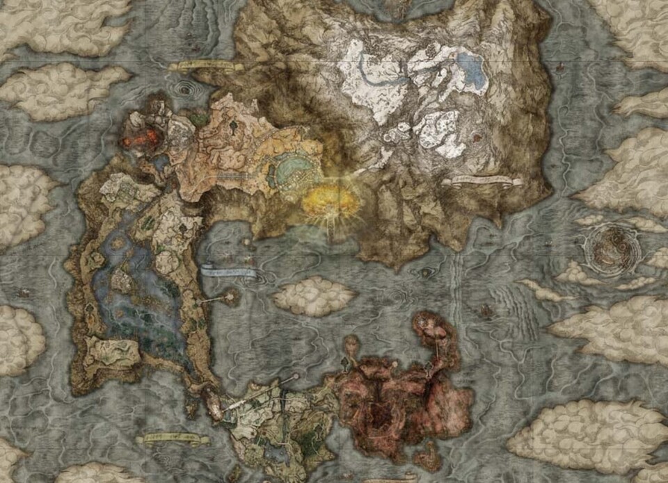 So sieht die Weltkarte von Elden Ring aus.