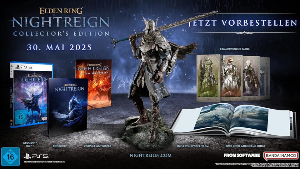 Hier seht ihr alle Inhalte der Elden Ring Nightreign Collectors Edition im Überblick.