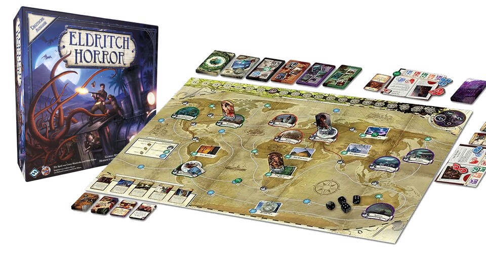In Eldritch Horror reist ihr um die ganze Welt – und auch in andere Dimensionen.