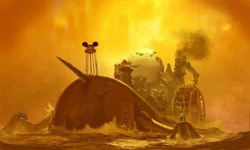 Ein früher Endzeit-Entwurf für Disney Micky Epic.