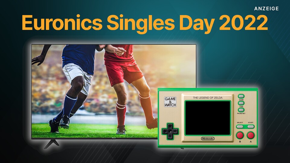Euronics hat den Sale zum Singles Day 2022 gestartet. Unter anderem gibt es 4K-Fernseher und die Nintendo Game + Watch günstiger.