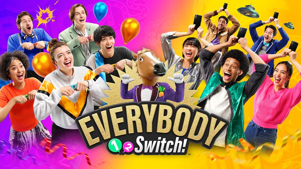 Everybody 1-2 Switch! lässt euch sowohl mit den Joy-Con Controllern als auch mit dem Handy spielen.