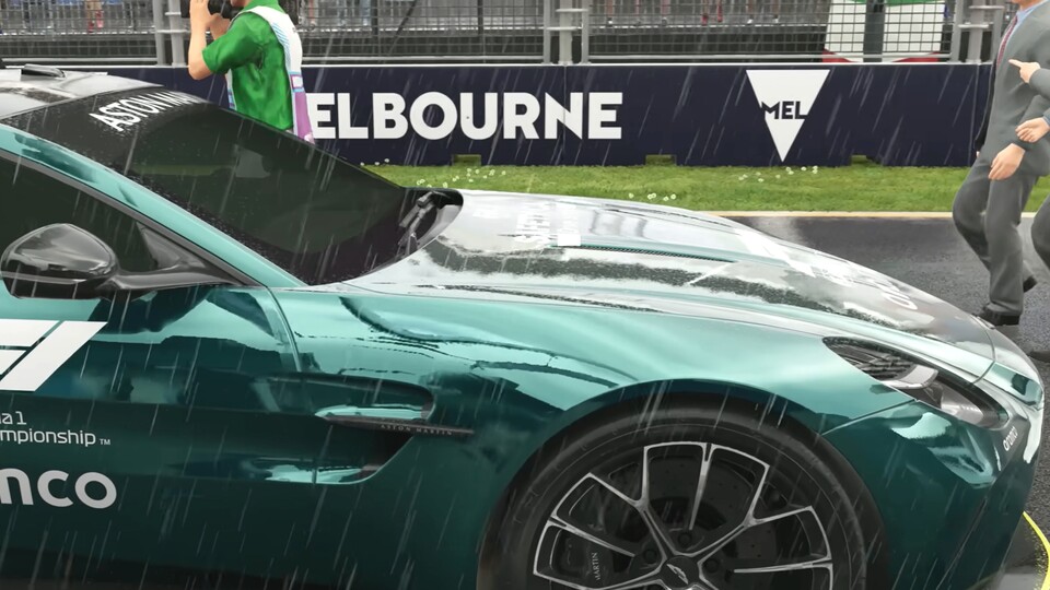 So einen Aston Martin wie diesen hier werdet ihr in F1 25 eher nicht fahren, aber er sieht natürlich auch gut aus.
